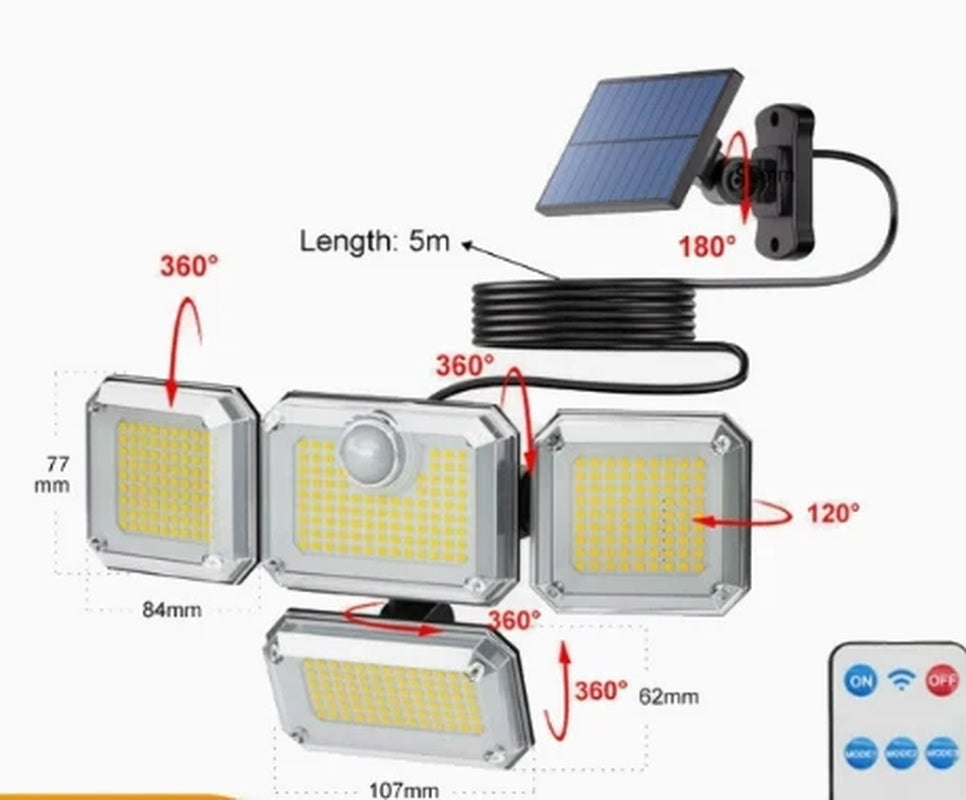 VoltVibe SolarRay Split-Panel Smart Induction Security Light