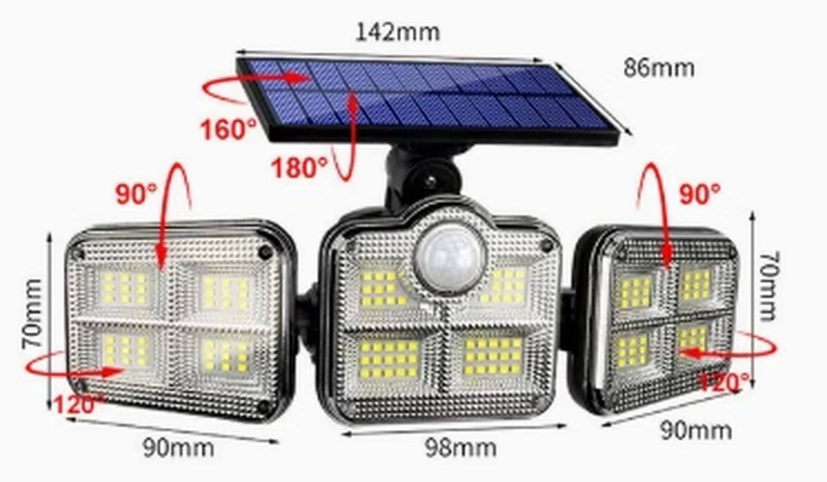 VoltVibe SolarRay Split-Panel Smart Induction Security Light