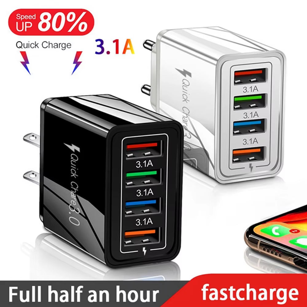 VoltVibe NitroVolt X4 | Quick Charge Multi-Device Travel Adapter
