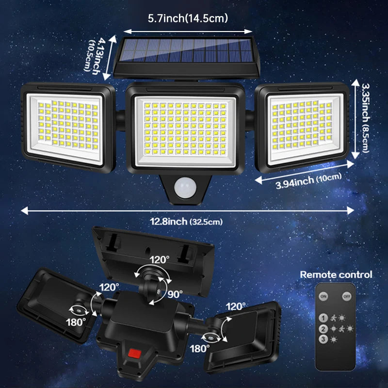 VoltVibe SolarRay Split-Panel Smart Induction Security Light