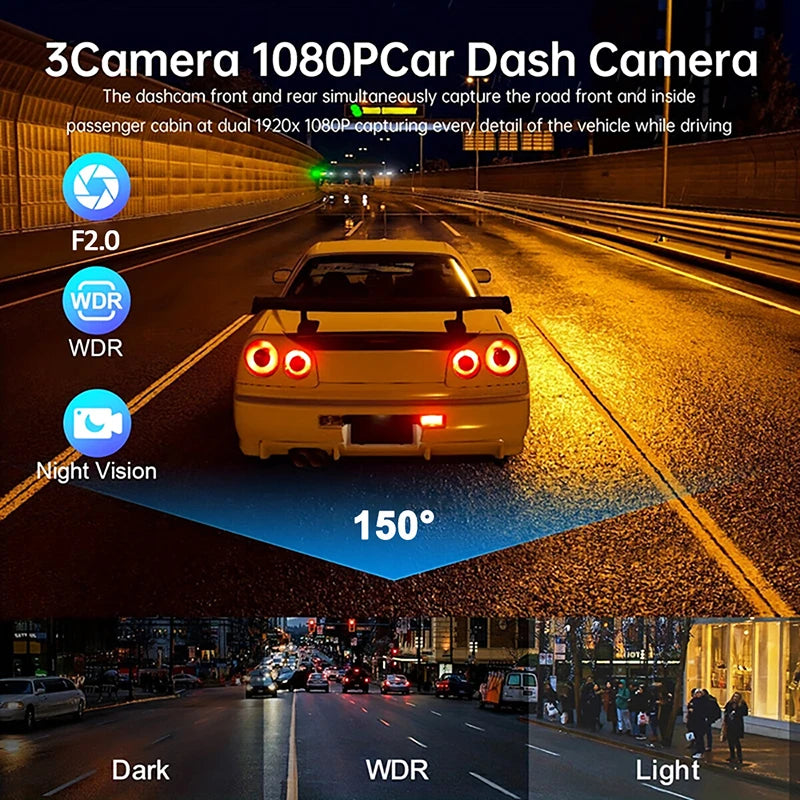 VoltVibe DriveGuard Pro | Multi-Lens WiFi Smart Dash Cam