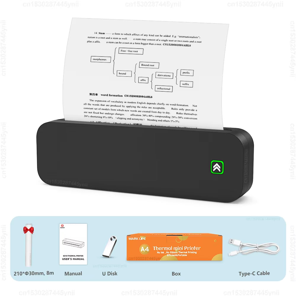 VoltVibe PrintJet A4 | Portable Inkless Bluetooth Document Printer