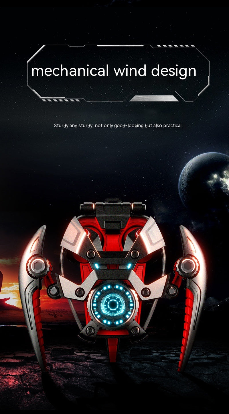 Bluetooth Headset Mecha Wind True Wireless High Sound Quality Zinc Alloy Pressure Relief Half In-Ear