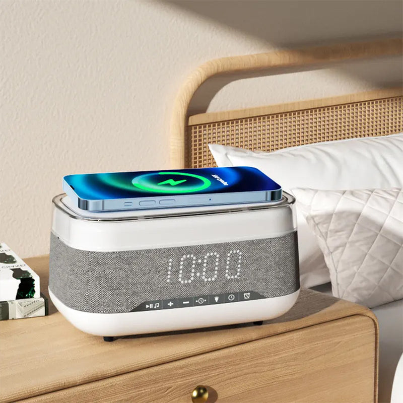 VoltVibe ChronoGlow 4-in-1 Smart Alarm Clock Wireless Charger