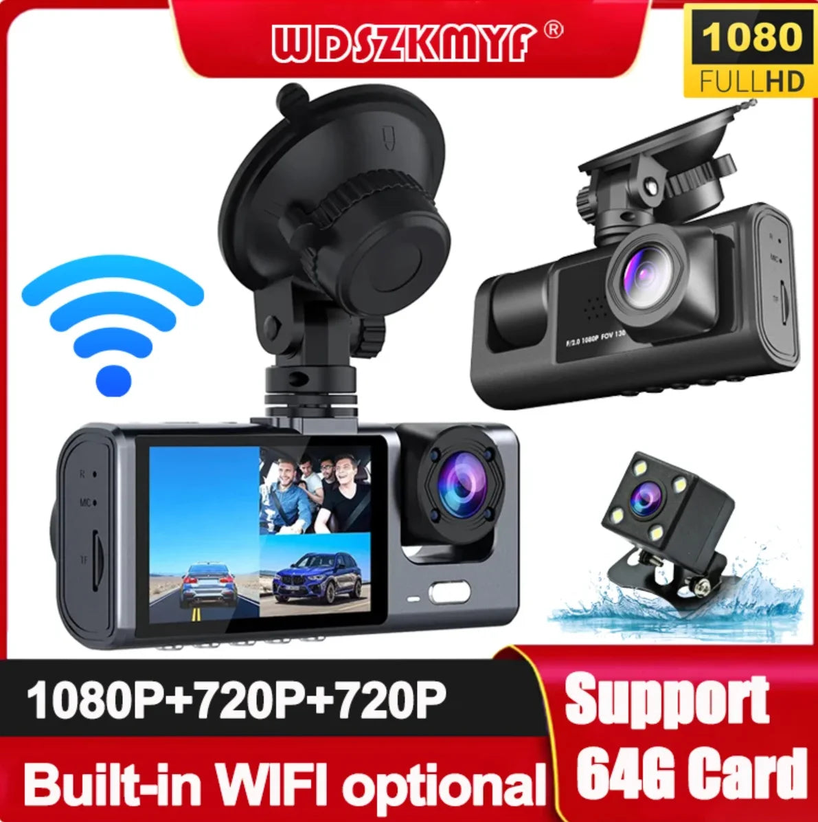 VoltVibe DriveGuard Pro | Multi-Lens WiFi Smart Dash Cam