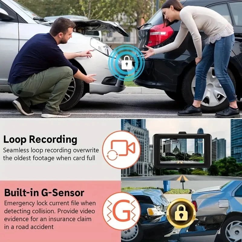 VoltVibe DriveGuard Pro | Multi-Lens WiFi Smart Dash Cam